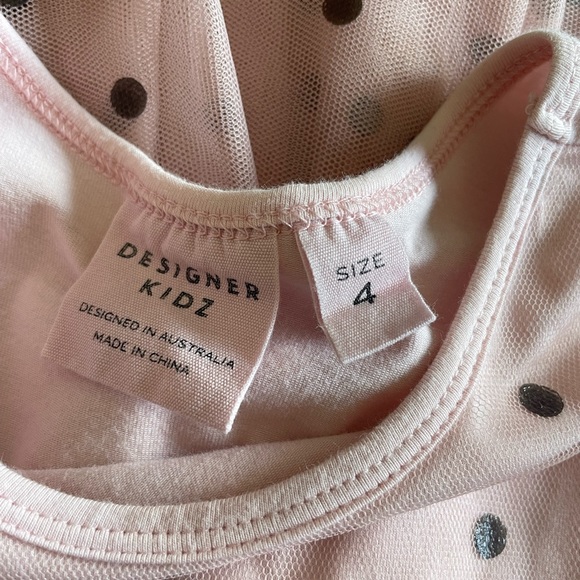 Designer Kidz Polka Dots Long Sleeve Dress - Picture 4 of 6